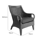 Hyde Park Home Fester Rattan Lounge Chair