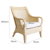 Hyde Park Home Fester Rattan Lounge Chair