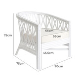 Hyde Park Home Romeo Rattan Tub Chair