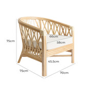 Hyde Park Home Romeo Rattan Tub Chair