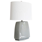 Hyde Park Home 71cm Hawkins Glazed Ceramic &amp; Linen Table Lamp