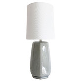 Hyde Park Home 71cm Hawkins Glazed Ceramic &amp; Linen Table Lamp