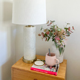 Hyde Park Home 60.5cm Rianne Resin &amp; Linen Table Lamp