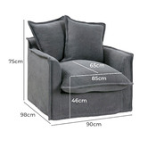 Hyde Park Home Cumulus Cotton Slipcover Armchair