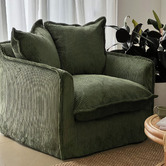 Hyde Park Home Cumulus Corduroy Slipcover Armchair