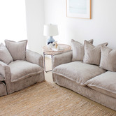 Hyde Park Home Cumulus 2 Seater Corduroy Slipcover Sofa