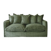 Hyde Park Home Cumulus 2 Seater Corduroy Slipcover Sofa
