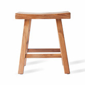 Hyde Park Home 45cm Russell Oak Wood Low Stool