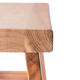 Hyde Park Home 45cm Russell Oak Wood Low Stool