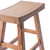 Hyde Park Home 45cm Russell Oak Wood Low Stool