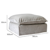 Hyde Park Home Cumulus Corduroy Slipcover Ottoman