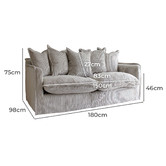 Hyde Park Home Cumulus 2 Seater Corduroy Slipcover Sofa