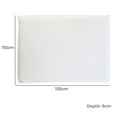 Hyde Park Home White Diablo Bedhead with Cotton Slipcover