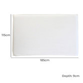 Hyde Park Home White Diablo Bedhead with Cotton Slipcover