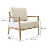 Hyde Park Home Vernice Cotton-Blend Armchair