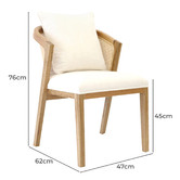 Hyde Park Home Carrie Oak Wood Dining Chair