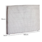 Hyde Park Home Diablo Bedhead with Corduroy Slipcover