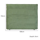 Hyde Park Home Diablo Bedhead with Corduroy Slipcover