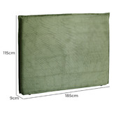 Hyde Park Home Diablo Bedhead with Corduroy Slipcover