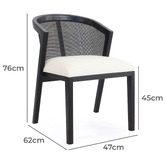 Hyde Park Home Carrie Oak Wood Dining Chair