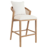 Hyde Park Home 68cm Vaskar Oak Wood Barstool