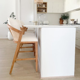 Hyde Park Home 68cm Vaskar Oak Wood Barstool