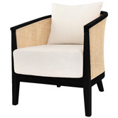Hyde Park Home Lenylle Oak Wood Tub Chair