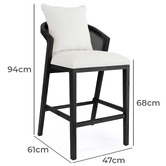 Hyde Park Home 68cm Vaskar Oak Wood Barstool