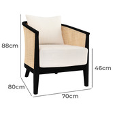 Hyde Park Home Lenylle Oak Wood Tub Chair