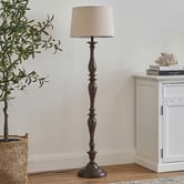 Hyde Park Home Bartholomew Resin &amp; Linen Floor Lamp