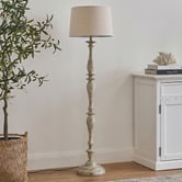 Hyde Park Home Bartholomew Resin &amp; Linen Floor Lamp