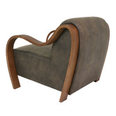 Hyde Park Home Cortland Faux Leather Accent Chair