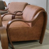 Hyde Park Home Cortland Faux Leather Accent Chair