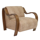 Hyde Park Home Cortland Faux Leather Accent Chair