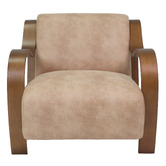 Hyde Park Home Cortland Faux Leather Accent Chair