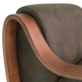 Hyde Park Home Cortland Faux Leather Accent Chair