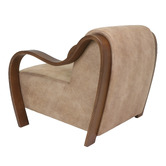 Hyde Park Home Cortland Faux Leather Accent Chair