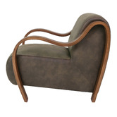 Hyde Park Home Cortland Faux Leather Accent Chair