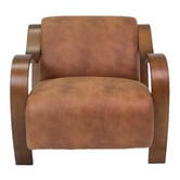 Hyde Park Home Cortland Faux Leather Accent Chair