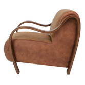Hyde Park Home Cortland Faux Leather Accent Chair