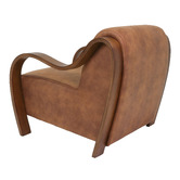 Hyde Park Home Cortland Faux Leather Accent Chair