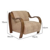Hyde Park Home Cortland Faux Leather Accent Chair