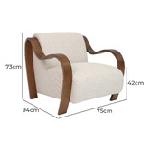 Hyde Park Home Cortland Upholstered Accent Chair