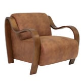Hyde Park Home Cortland Faux Leather Accent Chair