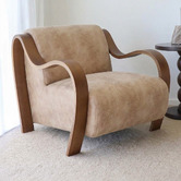 Hyde Park Home Cortland Faux Leather Accent Chair