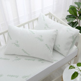 Aldrin Home Bamboo-Blend Knitted Waterproof Cot Pillow Protectors
