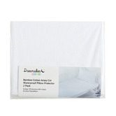 Aldrin Home Bamboo-Blend Jersey Waterproof Cot Pillow Protectors
