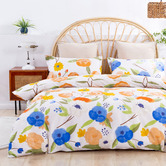 Aldrin Home Orange Lily Cotton Quilt Cover Set