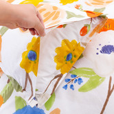 Aldrin Home Orange Lily Cotton Quilt Cover Set