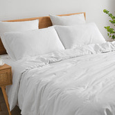 Aldrin Home White Linen &amp; Cotton Quilt Cover Set